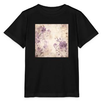 Vintage Blumen - Stanley/Stella Kinder T-Shirt MINI CREATOR  - Schwarz - Vorne - Mikhail (115cm)