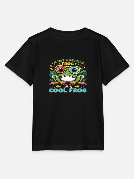 I´m not a regular Frog im a cool Frog - Stanley/Stella Kinder T-Shirt MINI CREATOR - Schwarz