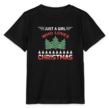 Juste une fille qui aime Noël - T-shirt bio MINI CREATOR Stanley/Stella Enfant - noir - Devant - Mikhail (115cm)