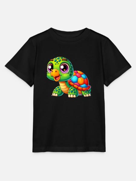 Kind Schildkröte - Stanley/Stella Kinder T-Shirt MINI CREATOR  - Schwarz