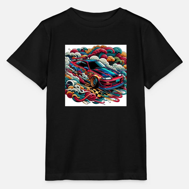 R32 GTR JDM Drift - T-shirt bio MINI CREATOR Stanley/Stella Enfant - noir