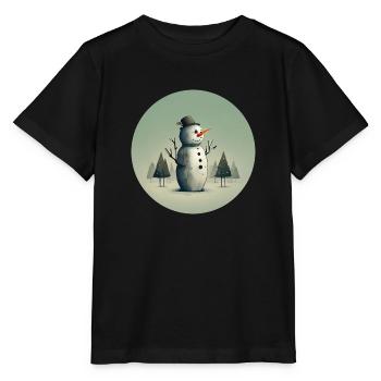 Schneemann - Stanley/Stella Kinder T-Shirt MINI CREATOR  - Schwarz - Vorne - Mikhail (115cm)