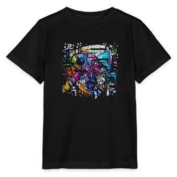 Graffiti Street Art Spray Vintage Schablone Retro - Stanley/Stella Kinder T-Shirt MINI CREATOR  - Schwarz - Vorne - Mikhail (115cm)