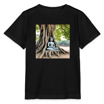 Buddha - Stanley/Stella Kinder T-Shirt MINI CREATOR  - Schwarz - Vorne - Mikhail (115cm)