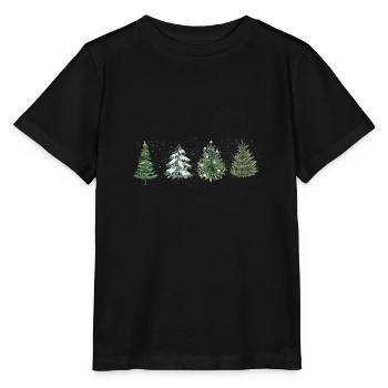 Weihnachtsbaum - Stanley/Stella Kinder T-Shirt MINI CREATOR  - Schwarz - Vorne - Mikhail (115cm)