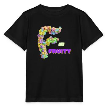 F like fruity - colorful cornflakes - Stanley/Stella MINI CREATOR Kids’ T-Shirt - black - Front - Mikhail (115cm)