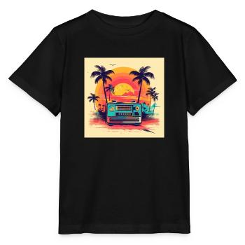Vintage Radio - Stanley/Stella Kinder T-Shirt MINI CREATOR  - Schwarz - Vorne - Mikhail (115cm)
