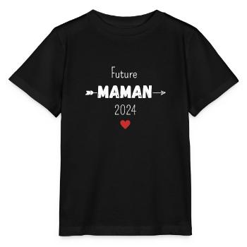 Future maman 2024 - T-shirt bio MINI CREATOR Stanley/Stella Enfant - noir - Devant - Mikhail (115cm)