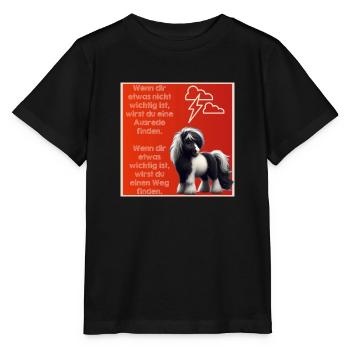 Donner Motto-Shirt - Stanley/Stella Kinder T-Shirt MINI CREATOR  - Schwarz - Vorne - Mikhail (115cm)