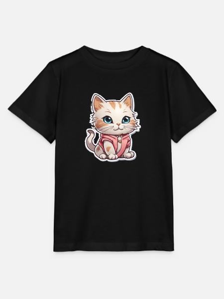 Kawaii Katzen - Stanley/Stella Kinder T-Shirt MINI CREATOR - Schwarz