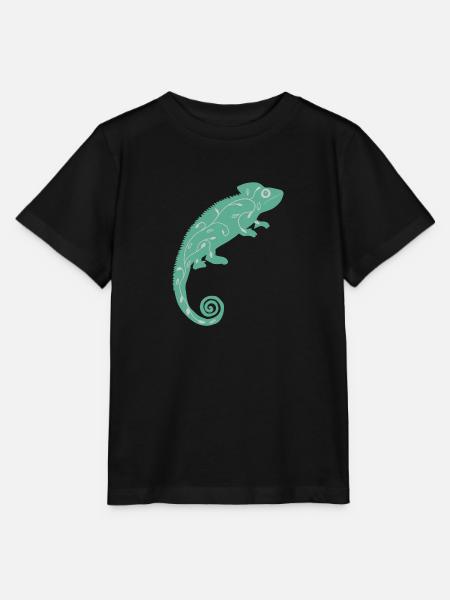 Grünes Chamäleon - Stanley/Stella Kinder T-Shirt MINI CREATOR - Schwarz