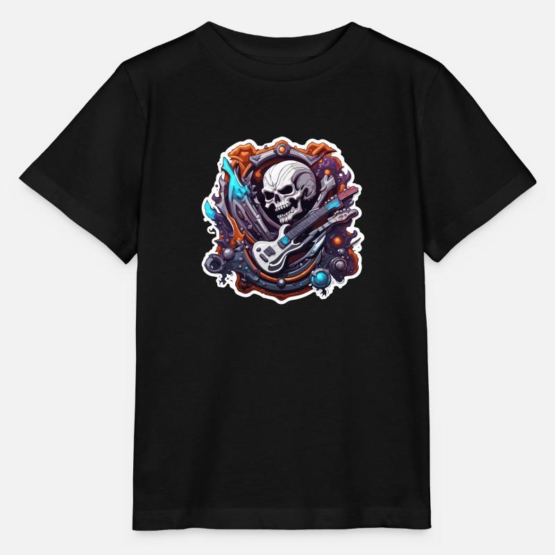 Rock n Roll / Rockabilly / Totenkopf / Crâne - T-shirt bio MINI CREATOR Stanley/Stella Enfant - noir