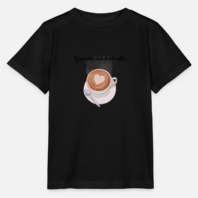 Keep Calm and drink Coffee - Stanley/Stella Kinder T-Shirt MINI CREATOR  - Schwarz