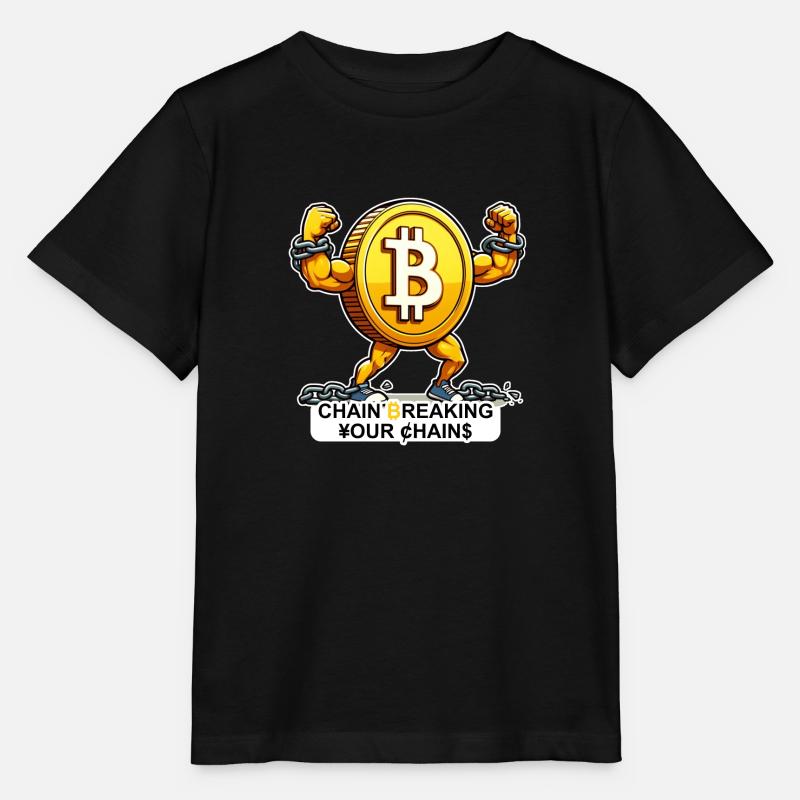 Bitcoin BTC - Chain Breaking Your Chains - Stanley/Stella Kinder T-Shirt MINI CREATOR  - Schwarz