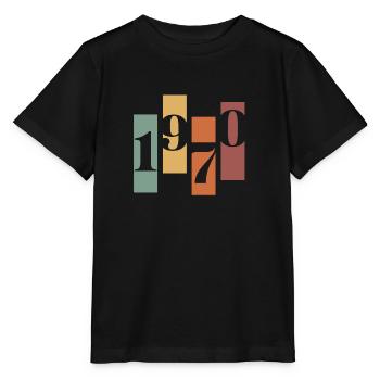 1970er Vintage Retro Möbel - Stanley/Stella Kinder T-Shirt MINI CREATOR  - Schwarz - Vorne - Mikhail (115cm)