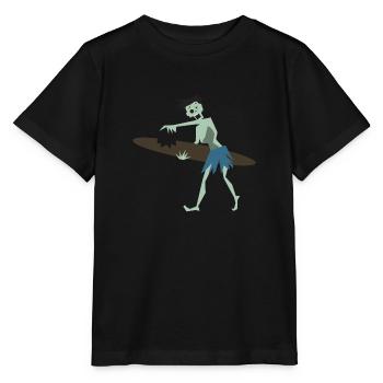 Surfeur Zombie Tiki - T-shirt bio MINI CREATOR Stanley/Stella Enfant - noir - Devant - Mikhail (115cm)