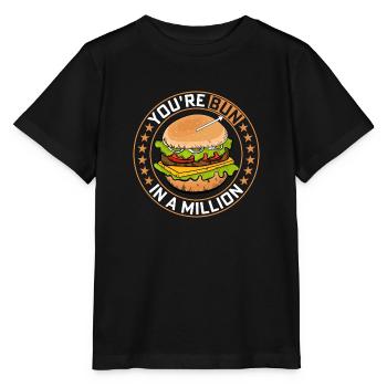 You're Bun In A Million Meat Buns Food Hamburger - Stanley/Stella MINI CREATOR Kids’ T-Shirt - black - Front - Mikhail (115cm)