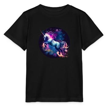 Magisches Einhorn - Stanley/Stella Kinder T-Shirt MINI CREATOR  - Schwarz - Vorne - Mikhail (115cm)