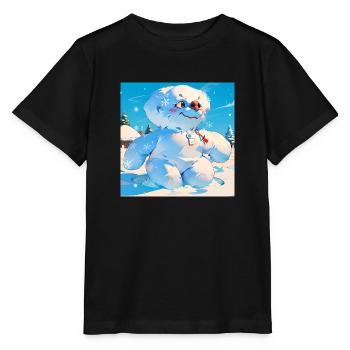 Bonhomme de neige - T-shirt bio MINI CREATOR Stanley/Stella Enfant - noir - Devant - Mikhail (115cm)