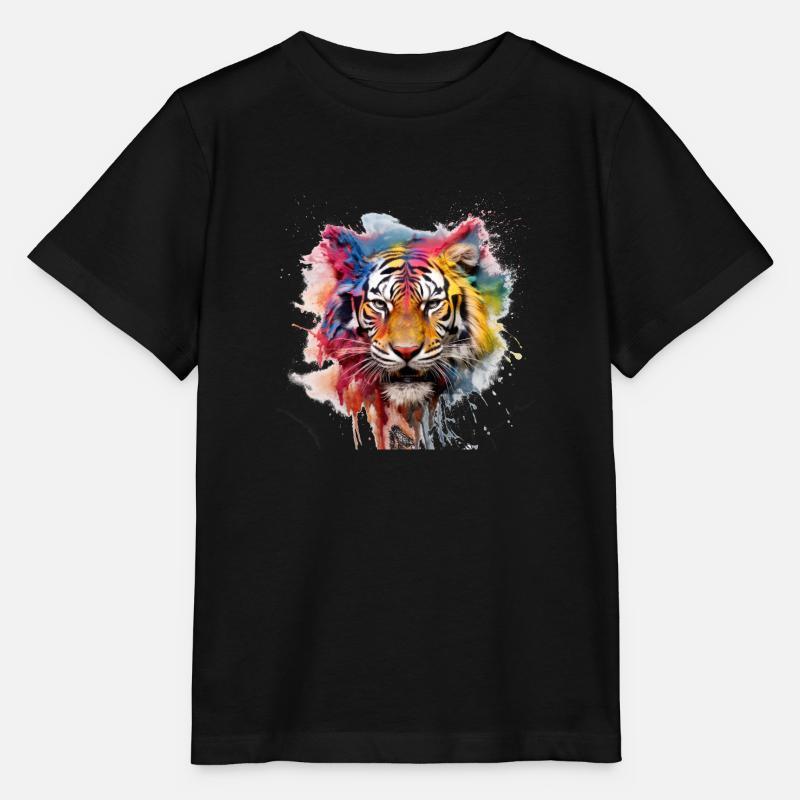Grafitti Tiger - Stanley/Stella Kinder T-Shirt MINI CREATOR  - Schwarz