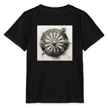 Dartboard Dartscheibe Winkingerschild - Stanley/Stella Kinder T-Shirt MINI CREATOR  - Schwarz - Vorne - Mikhail (115cm)
