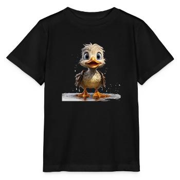 Drôle de canard trempé - T-shirt bio MINI CREATOR Stanley/Stella Enfant - noir - Devant - Mikhail (115cm)