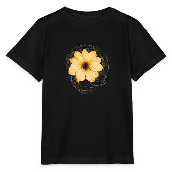 Style de dessin d’une ligne rose - T-shirt bio MINI CREATOR Stanley/Stella Enfant - noir - Devant - Mikhail (115cm)