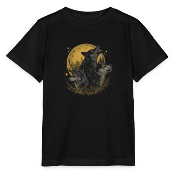 Meute de loups - T-shirt bio MINI CREATOR Stanley/Stella Enfant - noir - Devant - Mikhail (115cm)