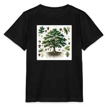 Botanik Eiche - Stanley/Stella Kinder T-Shirt MINI CREATOR  - Schwarz - Vorne - Mikhail (115cm)