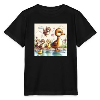 Vogelfamilie - Stanley/Stella Kinder T-Shirt MINI CREATOR  - Schwarz - Vorne - Mikhail (115cm)