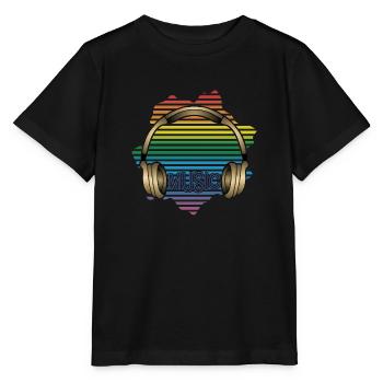 Earphone - Stanley/Stella MINI CREATOR Kids’ T-Shirt - black - Front - Mikhail (115cm)