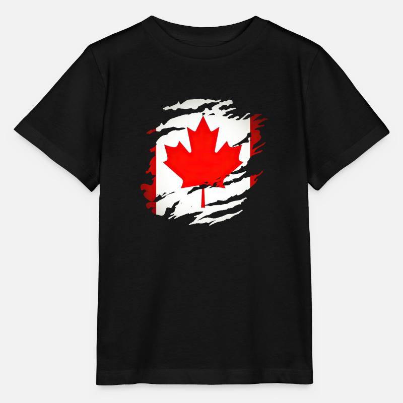 Canada Canada Amérique du Nord Voyage Feuille d’érable Montréal - T-shirt bio MINI CREATOR Stanley/Stella Enfant - noir