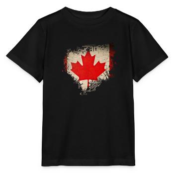 Canada Canada Amérique du Nord Voyage Feuille d’érable Montréal - T-shirt bio MINI CREATOR Stanley/Stella Enfant - noir - Devant - Mikhail (115cm)