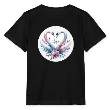 Cygne : L'amour tendre - T-shirt bio MINI CREATOR Stanley/Stella Enfant - noir - Devant - Mikhail (115cm)