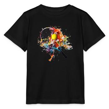 Tennis ist ein beliebter Sport - Stanley/Stella Kinder T-Shirt MINI CREATOR  - Schwarz - Vorne - Mikhail (115cm)