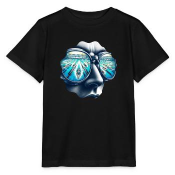 Fokus des Schwimm-Champions - Stanley/Stella Kinder T-Shirt MINI CREATOR  - Schwarz - Vorne - Mikhail (115cm)