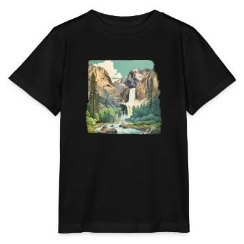 Wunder schöne Berglandschaft - Stanley/Stella Kinder T-Shirt MINI CREATOR  - Schwarz - Vorne - Mikhail (115cm)