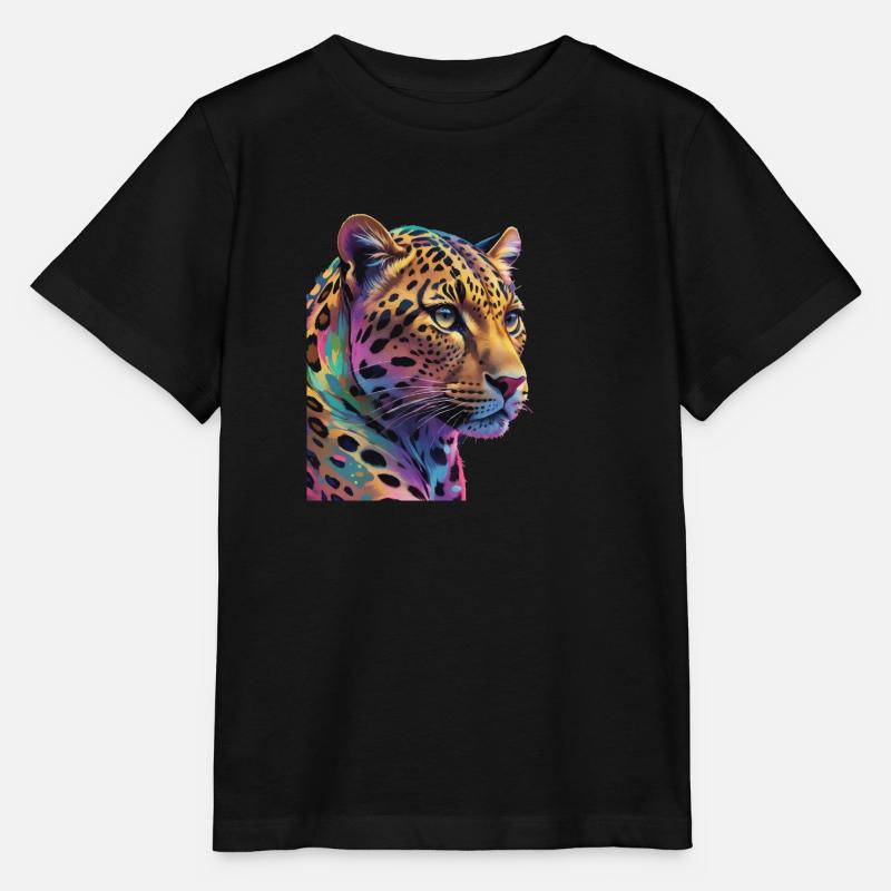 Leopard - Stanley/Stella Kinder T-Shirt MINI CREATOR  - Schwarz