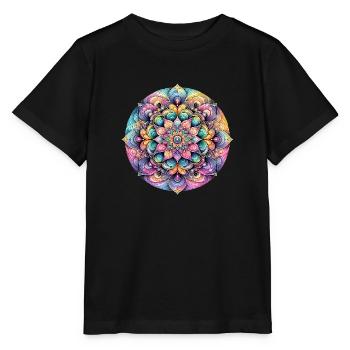 Eleganz der Farbblüte - Stanley/Stella Kinder T-Shirt MINI CREATOR  - Schwarz - Vorne - Mikhail (115cm)