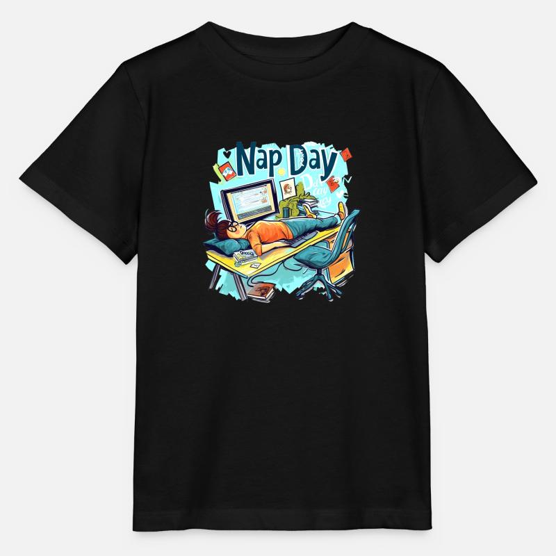 Tag des Nickerchens - Stanley/Stella Kinder T-Shirt MINI CREATOR  - Schwarz