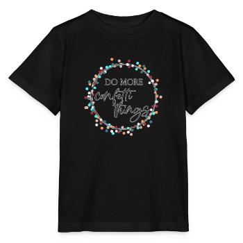 Faire plus de confettis - T-shirt bio MINI CREATOR Stanley/Stella Enfant - noir - Devant - Mikhail (115cm)