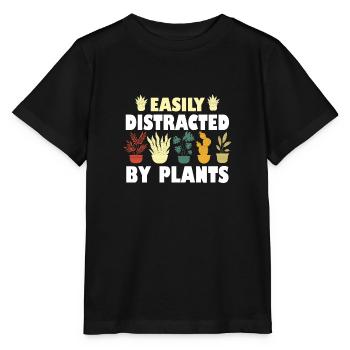 Leicht von Pflanzen abgelenkt - Stanley/Stella Kinder T-Shirt MINI CREATOR  - Schwarz - Vorne - Mikhail (115cm)