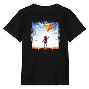 Drachen steigen lassen macht Spaß - Stanley/Stella Kinder T-Shirt MINI CREATOR  - Schwarz - Vorne - Mikhail (115cm)