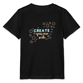 Créez votre propre sourire - T-shirt bio MINI CREATOR Stanley/Stella Enfant - noir - Devant - Mikhail (115cm)