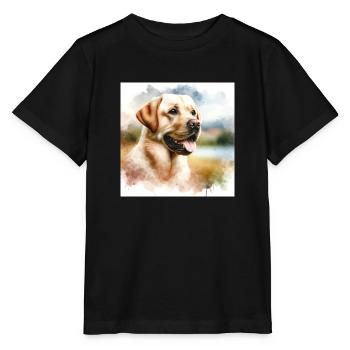 Labrador Retriever - Stanley/Stella Kinder T-Shirt MINI CREATOR  - Schwarz - Vorne - Mikhail (115cm)