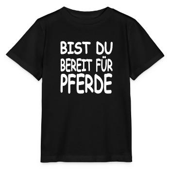 Chevaux - T-shirt bio MINI CREATOR Stanley/Stella Enfant - noir - Devant - Mikhail (115cm)