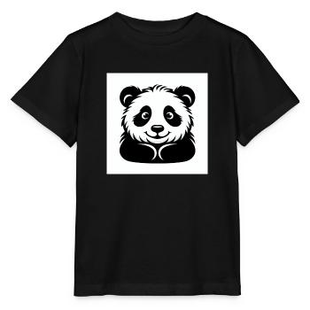 Fröhlicher Pandabär - Stanley/Stella Kinder T-Shirt MINI CREATOR  - Schwarz - Vorne - Mikhail (115cm)
