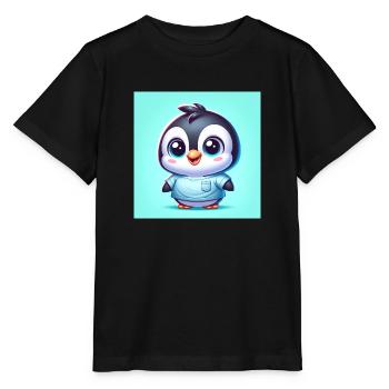 Pinguine one - Stanley/Stella Kinder T-Shirt MINI CREATOR  - Schwarz - Vorne - Mikhail (115cm)