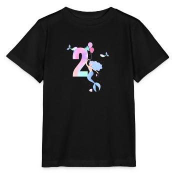 Meerjungfrau zum 2. Jahrestag - Stanley/Stella Kinder T-Shirt MINI CREATOR  - Schwarz - Vorne - Mikhail (115cm)