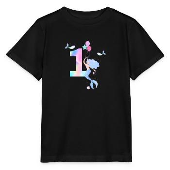 Meerjungfrau zum 1. Jahrestag - Stanley/Stella Kinder T-Shirt MINI CREATOR  - Schwarz - Vorne - Mikhail (115cm)